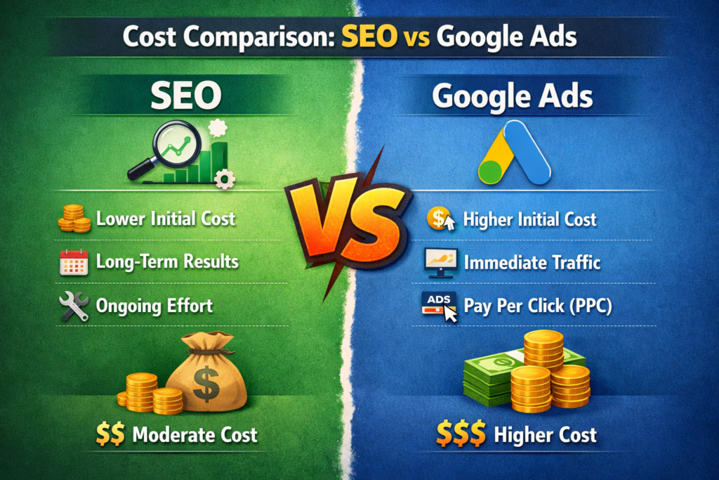SEO vs Google Ads: Which Digital Marketing Strategy Is Best for Your Business? SEO vs Google Ads