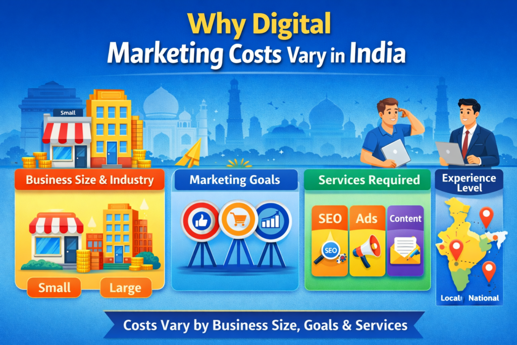 How much does digital marketing cost in india