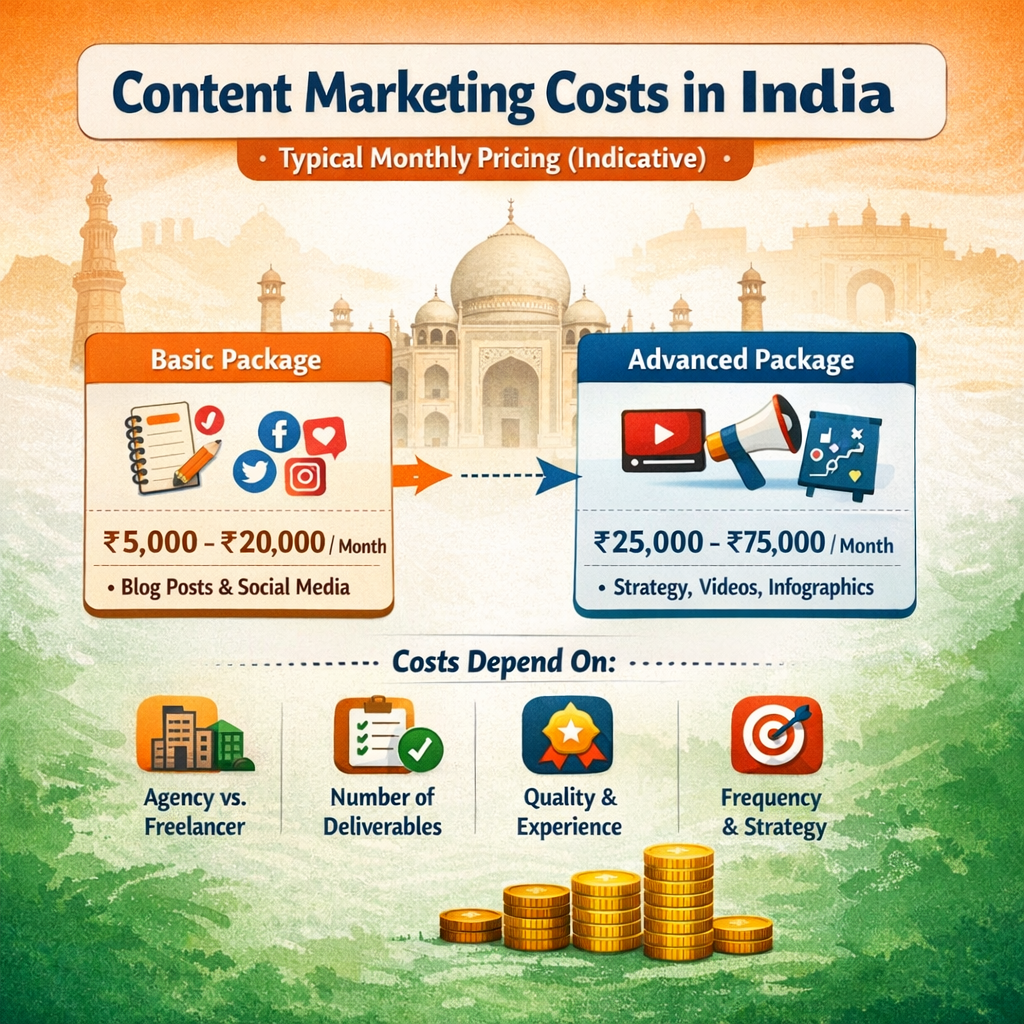 How much does digital marketing cost in india